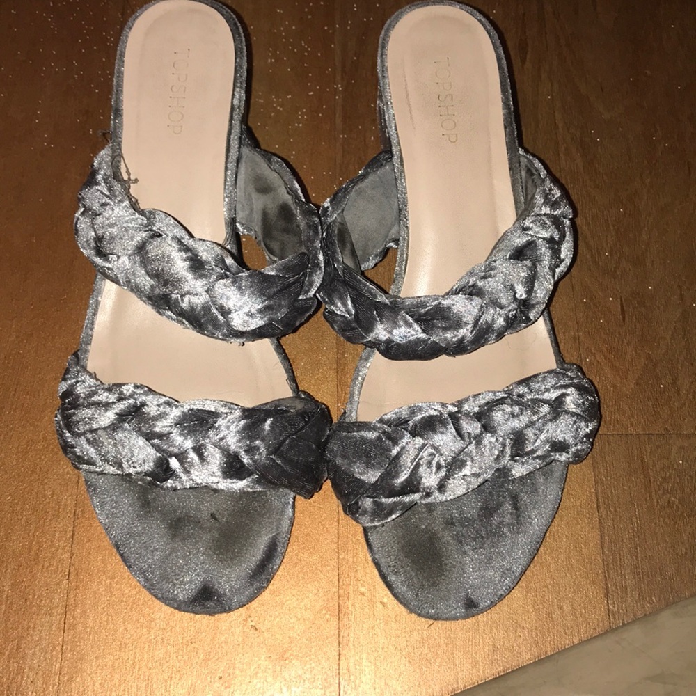 Braided velvet Topshop sandals